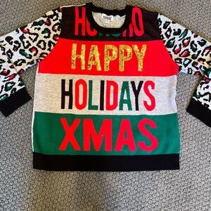 Feeling Festive Christmas Sweater Size XXL W/Festive Sequins Holiday Office Part
